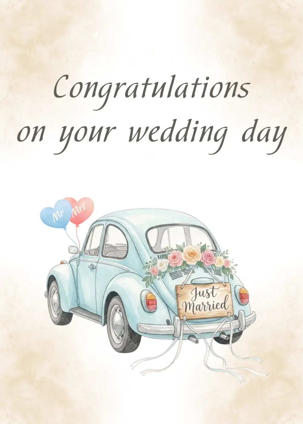 Wedding Car - free ecard